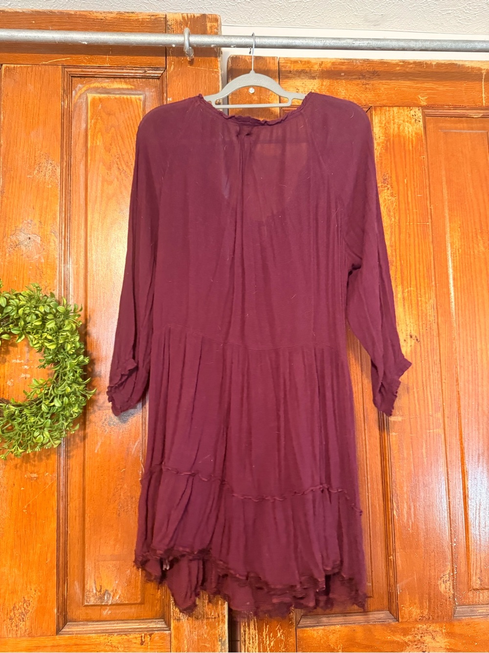 aerie Long-Sleeve Tunic Dress in Plum - Picture 2 of 3